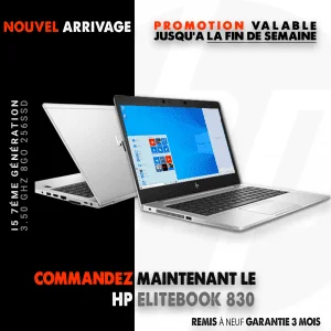 HP ELITEBOOK 830 G5 i5-7300U 8GO 256SSD 13.3"